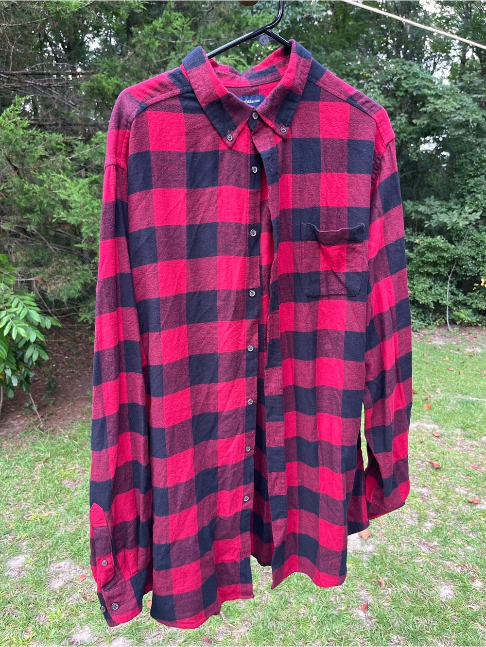 croft & barrow Red and Black Buffalo Plaid Button-Down Shirt